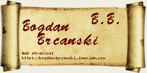 Bogdan Brcanski vizit kartica